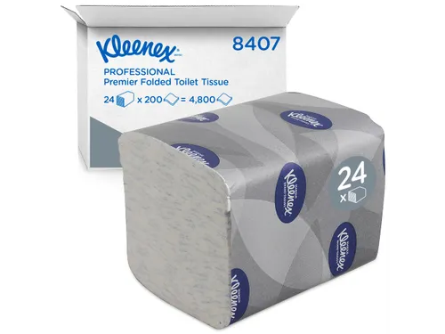 Kleenex 8407 PREMIER toiletpapier 2-laags Gevouwen doos 24x200vel