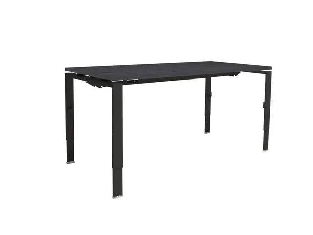 Bureau Linesto N4 hoogte instelbaar 120x80cm houtprint schaduw zwart