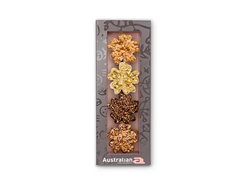 Chocolade Australian bloemen doos 4 stuks 135 gram