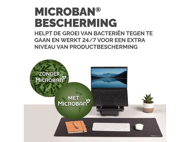 Bureau-onderlegger Fellowes Breyta zwart 80x40cm