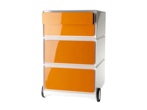 mobiel ladeblok,HxBxD 642x390x436mm,4lade(n),romp wit,front oranje