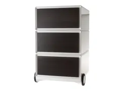 mobiel ladeblok,HxBxD 642x390x436mm,3lade(n),romp wit,front zijwand