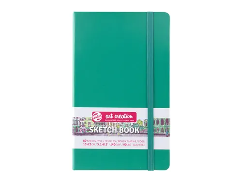 Schetsboek Talens Art Creation 80 vel 140gr 130x210mm woudgroen