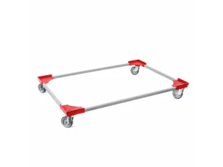 Dolly,Draagverm. 300Kg,Platform Open,Staalplaat,M. Kunststof Hoeken - 1