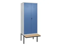 armoire vestiaire noir et blanc HxlxP 2120x800x815mm 2compart.