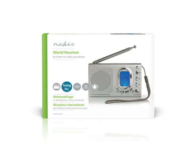 Wereldradio Nedis met wekker RDWR1000GY