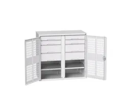 universele kast,HxBxD 1000x1050x550mm,2xStalen bodem,8lade(n)