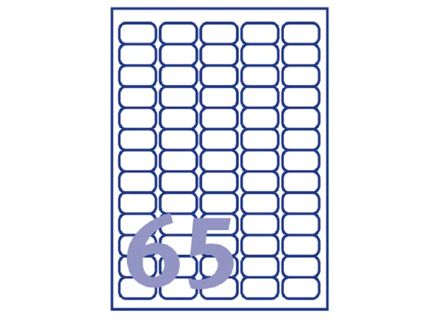 Etiket Avery L7651 Y-100 38.1x21.2mm Neon Geel 6500 Stuks