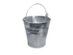 emmer,HxØ 335x335mm,17l,plaatstaal vuurverzinkt,m. voet van bandijzer