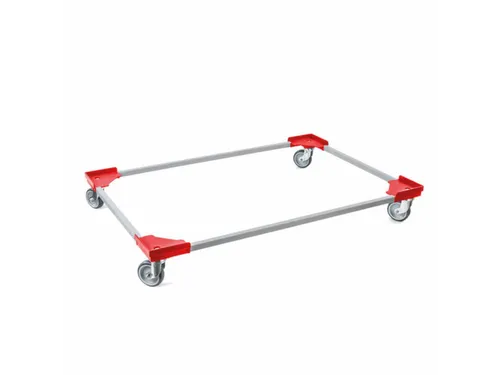 Dolly,Draagverm. 300Kg,Platform Open,Staalplaat,M. Kunststof Hoeken
