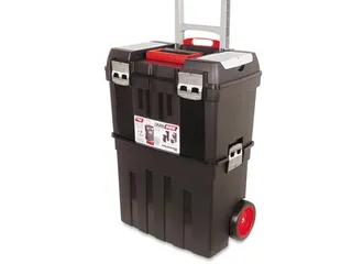 - Gereedschapskoffer - Wieltjes - 470 X 290 X 630 Mm - Legvak En Sorte - 2