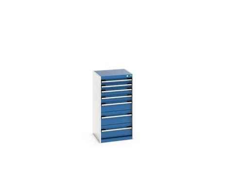 ladekast HxBxD 1000x525x525mm 7laden romp RAL7035 front RAL5010