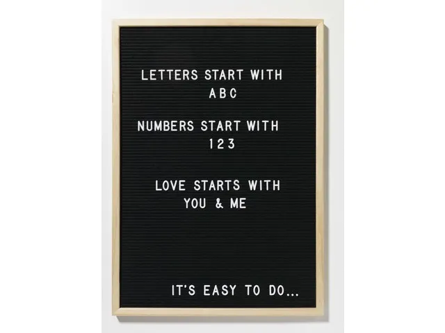 Letterbord 50x70 met 149 witte