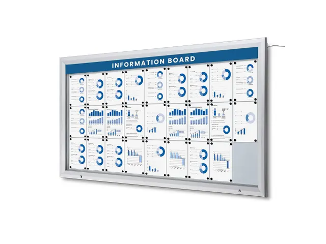 Panneau logo imprimé 203x10cm vitrine d'affichage extérieur 27xA4