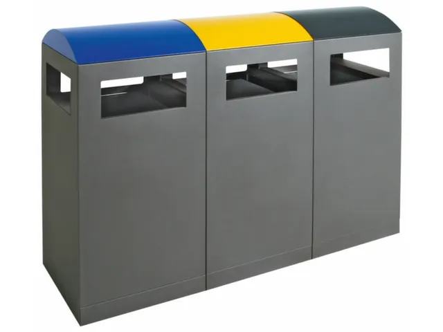 station de tri sélectif,3x90l,HxlxP 1050x1350x450mm,4ouverture(s)