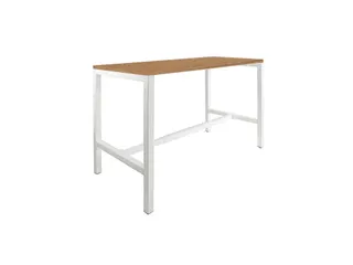 Domino Basic Statafel 180x80x110cm Havana/Kers Onderstel Wit - 1