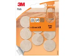 Extra Zachte Vilten Pads Zelfklevend Beige Ø 25 mm Blister 8 Stuks