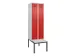 locker met bank,voor scheiding van kleding,HxBxD 2120x600x815mm,2vak