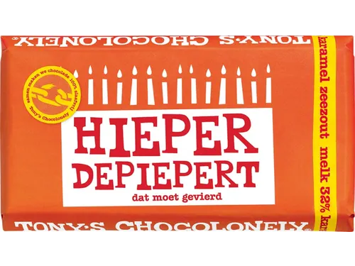 Chocolade Tony's Chocolonely 180gr melk zeezout Hieper de Piepert
