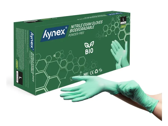 Handschoen Hynex nitril Maat L groen 3.5gr 100 stuks