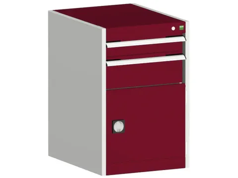 ladekast HxBxD 800x525x525mm 2laden RAL7035 front RAL3004