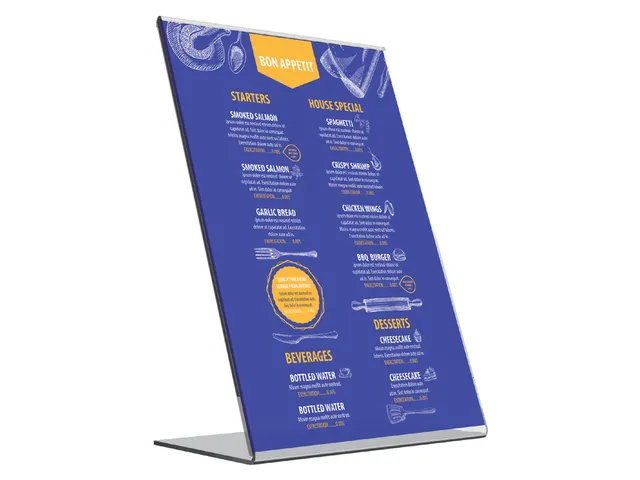 Kaarthouder Europel L-standaard A4 staand acryl