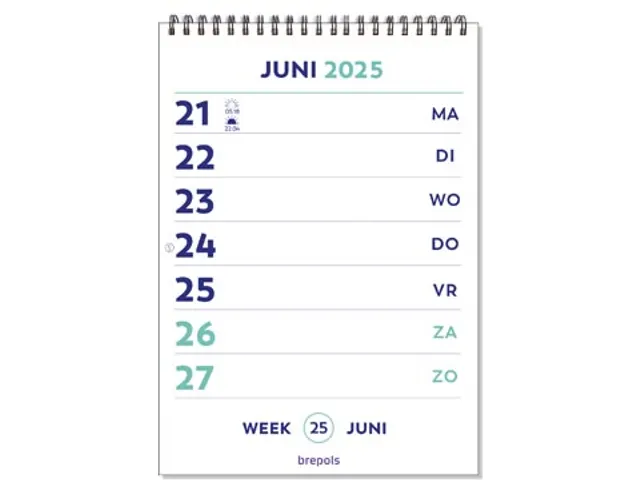 calendrier Optivision néerlandais, 2026