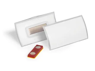 Naambadge CLICK FOLD 40x75 mm met magneet place and hold PP - 1