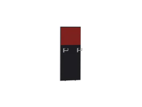 baliepaneel,v. bureau,aanbouw rechts,B 600mm,CC-zwart,BN4011-rood