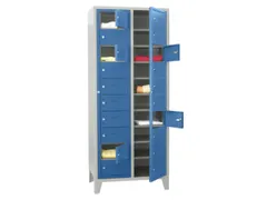 Wasgoedkast 1850x770x500 2x10 Vakken M. Poten Ral7035 Front Ral5012