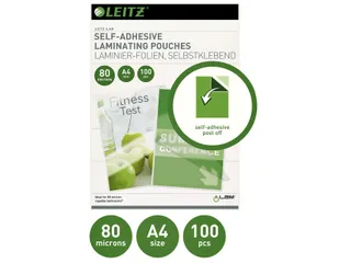 Lamineerhoes Leitz A4 zelfklevend 2x80 micron EVA 100stuks - 2