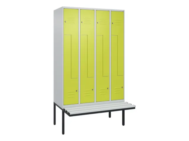 Z-garderobekast,HxBxD 2120x1200x815mm,8vak,vak B 300mm,cil.-slot