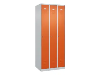 locker,HxBxD 1850x750x500mm,3vak,vak B 250mm,cil.-slot,staand op vloer - 1