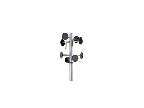 Stan 3 designkapstok zwart met 8 haken 175 cm met paraplubak