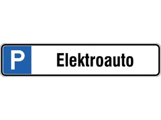 parkeerplaatsbord,symbool/tekst: ""P elektrische auto"" - 1
