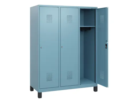 schoollocker,HxBxD 1630x1200x500mm,3vak,vak B 400mm,cil.-slot,voeten