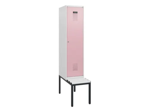 locker met bank,HxBxD 1950x400x815mm,1vak,vak B 400mm,cilinderslot