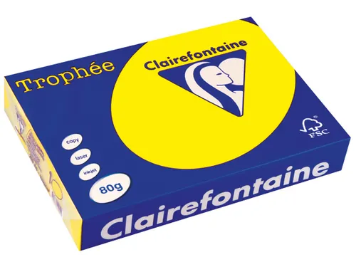 Trophée Intens Gekleurd Papier A4 80 gram 500vel Fluogeel