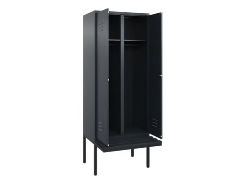 locker voor scheiding van kleding,HxBxD 2120x800x815mm,2vak