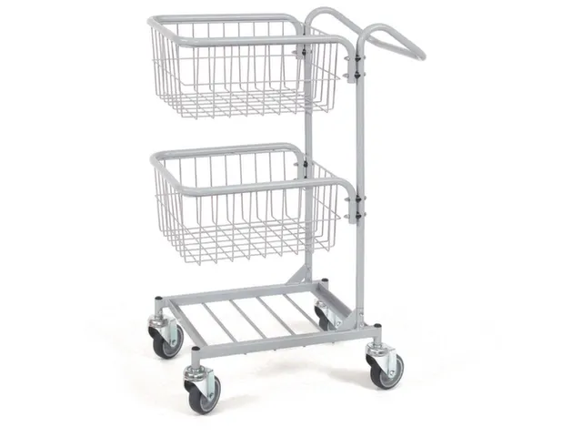 korfwagen,3etage(s),HxLxB 1020x680x360mm,RAL7001