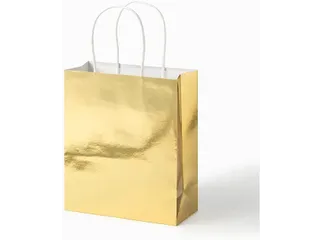 Cadeautas Folia goud kraft 18x21x8cm 7 stuks - 1