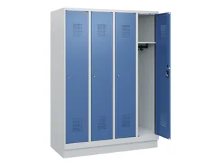schoollocker,HxBxD 1630x1200x500mm,4vak,vak B 300mm,cil.-slot,sokkel - 1
