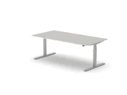 Elektrisch ihv bureau,HxBxD 650-1310x2000x1000mm,blad lichtgrijs
