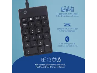 Numeriek Toetsenbord R-Go Numpad Break bedraad Zwart - 4