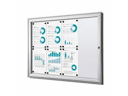 Vitrinebord Quantore luxe 8x A4 B1 gecertificeerd zilver