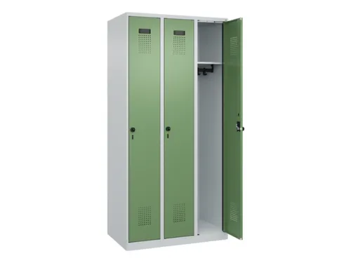 locker,HxBxD 1850x900x500mm,3vak,vak B 300mm,draaigrendel