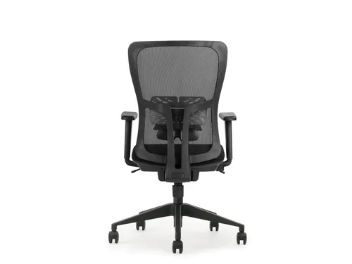 Bureaustoel serie 250 NEN-EN 1335 Zwart Mesh en Zwart voetkruis