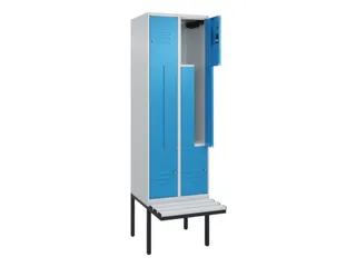 Z-garderobekast,HxBxD 2120x600x815mm,2vak,vak B 300mm,cil.-slot - 2