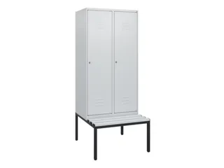 locker met bank,HxBxD 1950x800x815mm,2vak,vak B 400mm,cil.-slot - 1