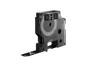 Labeltape Dymo 45021 D1 S720610 12mmx7m wit op zwart - 9